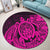 Hawaii Polynesian Turtle Round Carpet - Pink - AH - Polynesian Pride