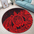 Hawaii Polynesian Turtle Round Carpet - Red - AH - Polynesian Pride