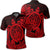 Hawaii Polynesian Turtle Polo Shirt Red Unisex Black - Polynesian Pride