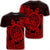 Hawaii Polynesian Turtle T Shirt Red Unisex Black - Polynesian Pride