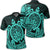 Hawaii Polynesian Turtle Polo Shirt Turquoise Unisex Black - Polynesian Pride