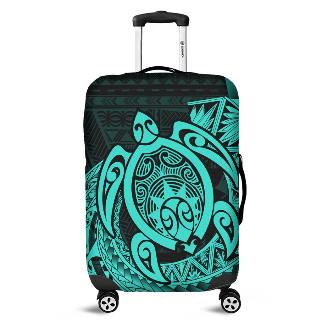 Hawaii Polynesian Turtle Luggage Covers - Turquoise - AH Black - Polynesian Pride