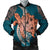 Hawaii Polynesian Turtle Hibiscus Bomber Jacket - AH Black Unisex - Polynesian Pride