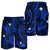 Hawaii Polynesian Turtle Hibiscus Men's Shorts - Blue - AH - Polynesian Pride