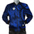 Hawaii Polynesian Turtle Hibiscus Bomber Jacket - Blue - AH Black Unisex - Polynesian Pride