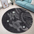 Hawaii Polynesian Turtle Hibiscus Round Carpet - Gray - AH - Polynesian Pride