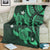 Hawaii Polynesian Turtle Hibiscus Premium Blankets - Green - AH - Polynesian Pride