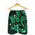 Hawaii Polynesian Turtle Hibiscus Men's Shorts - Green - AH - Polynesian Pride