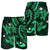 Hawaii Polynesian Turtle Hibiscus Men's Shorts - Green - AH - Polynesian Pride