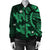 Hawaii Polynesian Turtle Hibiscus Bomber Jacket - Green - AH - Polynesian Pride