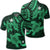 Hawaii Polynesian Turtle Hibiscus Polo Shirt Green Unisex Black - Polynesian Pride