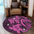 Hawaii Polynesian Turtle Hibiscus Round Carpet - Pink - AH - Polynesian Pride