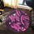 Hawaii Polynesian Turtle Hibiscus Round Carpet - Pink - AH - Polynesian Pride