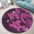 Hawaii Polynesian Turtle Hibiscus Round Carpet - Pink - AH - Polynesian Pride