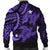 Hawaii Polynesian Turtle Hibiscus Bomber Jacket - Purple - AH - Polynesian Pride