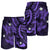 Hawaii Polynesian Turtle Hibiscus Men's Shorts - Purple - AH - Polynesian Pride