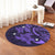 Hawaii Polynesian Turtle Hibiscus Round Carpet - Purple - AH - Polynesian Pride