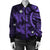 Hawaii Polynesian Turtle Hibiscus Bomber Jacket - Purple - AH - Polynesian Pride