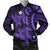 Hawaii Polynesian Turtle Hibiscus Bomber Jacket - Purple - AH Black Unisex - Polynesian Pride