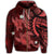 Hawaii Zip Hoodie Polynesian Turtle with Hibiscus Red - Polynesian Pride