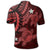 Hawaii Polynesian Turtle Hibiscus Polo Shirt Red - Polynesian Pride