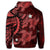 Hawaiian Polynesian Turtle Hibiscus Hoodie Red - Polynesian Pride