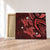 Hawaii Polynesian Turtle Hibiscus Canvas - Red - AH Canvas Poly-cotton - Polynesian Pride