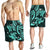 Hawaii Polynesian Turtle Hibiscus Men's Shorts - Turquoise - AH - Polynesian Pride