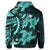 Hawaiian Polynesian Turtle Hibiscus Hoodie Turquoise - Polynesian Pride