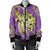 Hawaii Polynesian Turtle Hibiscus Bomber Jacket - Yellow - AH - Polynesian Pride