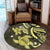 Hawaii Polynesian Turtle Hibiscus Round Carpet - Yelow - AH - Polynesian Pride