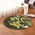 Hawaii Polynesian Turtle Hibiscus Round Carpet - Yelow - AH - Polynesian Pride