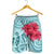 Hawaii Polynesian Turtle Hibiscus Blue Men's Shorts - Bless Style - AH - Polynesian Pride