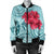 Hawaii Polynesian Turtle Hibiscus Blue Bomber Jacket - Bless Style - AH - Polynesian Pride