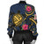 Hawaii Polynesian Turtle Hibiscus Plumeria Bomber Jacket - Nane Style - AH - Polynesian Pride