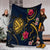 Hawaii Polynesian Turtle Hibiscus Plumeria Premium Blankets - Nane Style - AH - Polynesian Pride