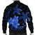 Hawaii Polynesian Turtle Plumeria Bomber Jacket - Pog Style Blue - AH - Polynesian Pride