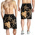 Hawaii Polynesian Turtle Plumeria Men's Shorts - Pog Style Gold - AH - Polynesian Pride