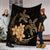 Hawaii Polynesian Turtle Plumeria Premium Blankets - Pog Style Gold - AH - Polynesian Pride