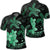 Hawaii Polynesian Turtle Plumeria Polo Shirt Pog Style Green Unisex Black - Polynesian Pride