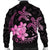 Hawaii Polynesian Turtle Plumeria Bomber Jacket - Pog Style Pink - AH - Polynesian Pride