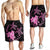 Hawaii Polynesian Turtle Plumeria Men's Shorts - Pog Style Pink - AH - Polynesian Pride