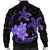 Hawaii Polynesian Turtle Plumeria Bomber Jacket - Pog Style Purple - AH - Polynesian Pride