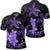 Hawaii Polynesian Turtle Plumeria Polo Shirt Pog Style Purple Unisex Black - Polynesian Pride