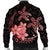 Hawaii Polynesian Turtle Plumeria Bomber Jacket - Pog Style Red - AH - Polynesian Pride