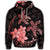 Hawaiian Polynesian Turtle Plumeria Hoodie Pog Style Red - Polynesian Pride