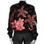 Hawaii Polynesian Turtle Plumeria Bomber Jacket - Pog Style Red - AH - Polynesian Pride