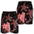 Hawaii Polynesian Turtle Plumeria Men's Shorts - Pog Style Red - AH - Polynesian Pride