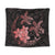 Hawaii Polynesian Turtle Plumeria Tapestry - Pog Style Red - AH Wall Tapestry Black - Polynesian Pride