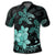 Hawaii Polynesian Turtle Plumeria Polo Shirt Pog Style Turquoise - Polynesian Pride